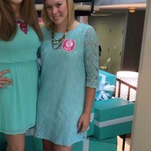 LOWEST PRICE Tiffany blue lace shift dress Size: M