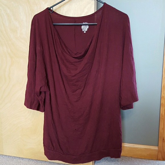 Maroon colored top