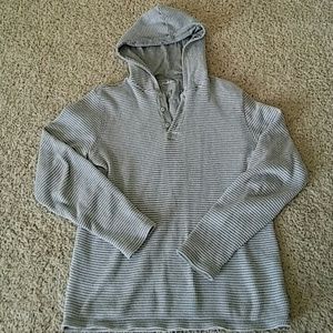 MK mens 3 button hoodie long sleeve
