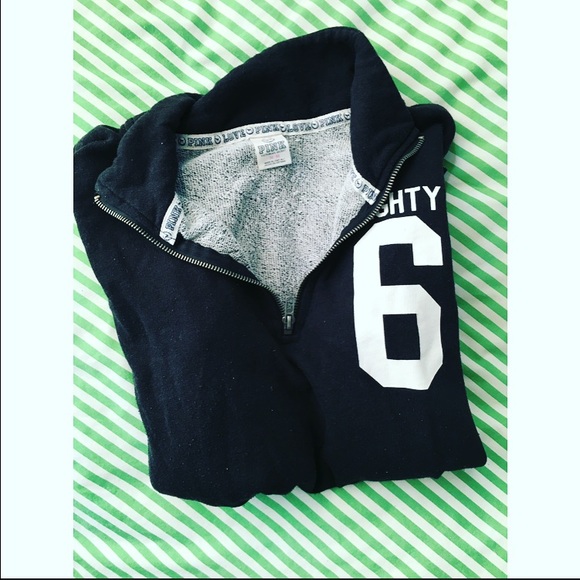 ✨🎉 SALE 🎉✨VS PINK black half zip hoodie