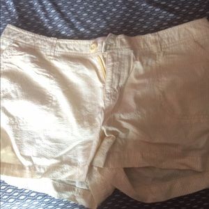Yellow striped shorts!