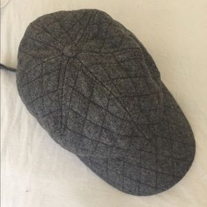 Madewell quilted tweed hat in grey