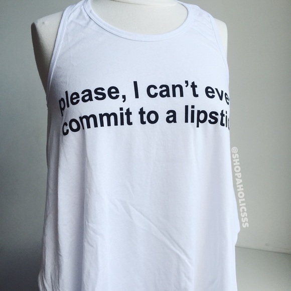 🎉 Can't Commit To A Lipstick Tank • NWOT 💄 - Picture 3 of 4