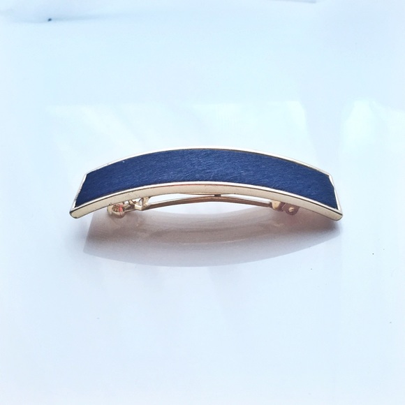 J. Crew Navy & Gold Hair Barrette