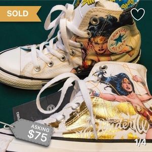 **SOLD**Converse Wonder Woman All-Star HiTop Sz 6
