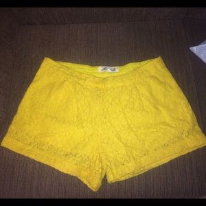 Size 8 from Francesca's closet, yellow lace shorts