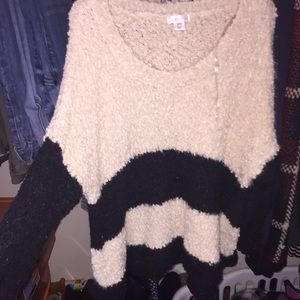 Black and Tan knit sweater