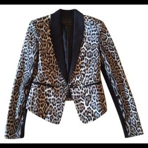 BCBG MAXAZRIA BOWIE LEOPARD-PRINT JACKET
