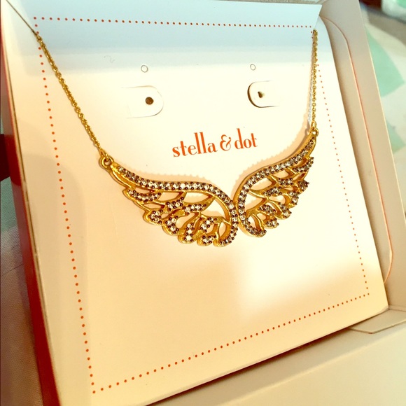 Brand New Stella & Dot angel wings necklace