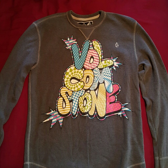 Waffle knit volcom shirt