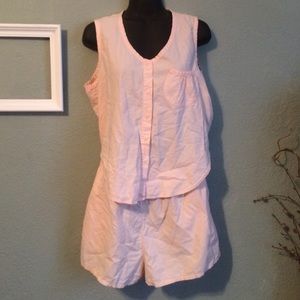 Adorable peach vintage culotte outfit