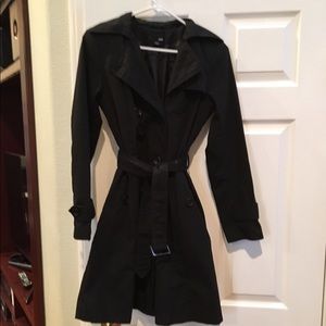 Black H&M trench coat