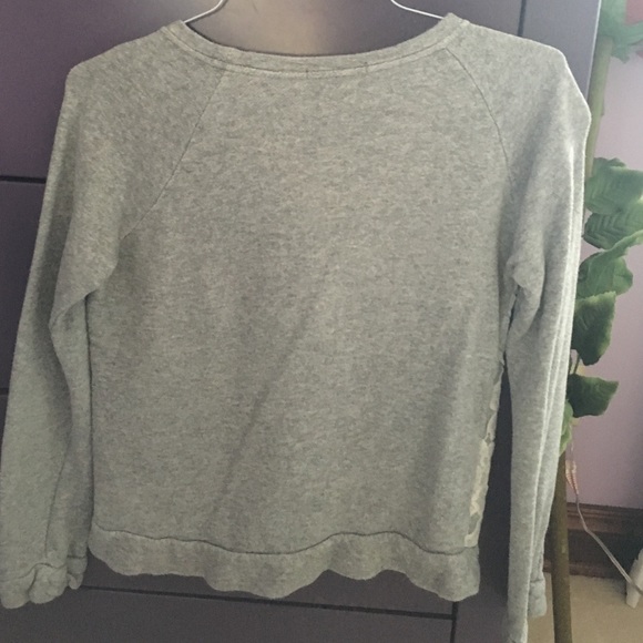 forever 21 sweater, gray and lace - Picture 2 of 4
