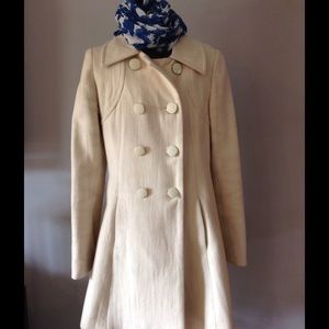 Cream Wool Peacoat