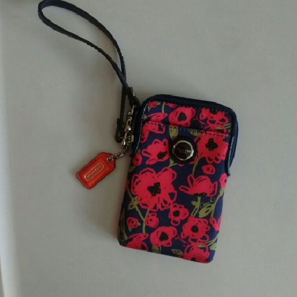 Floral Coach Wristlet