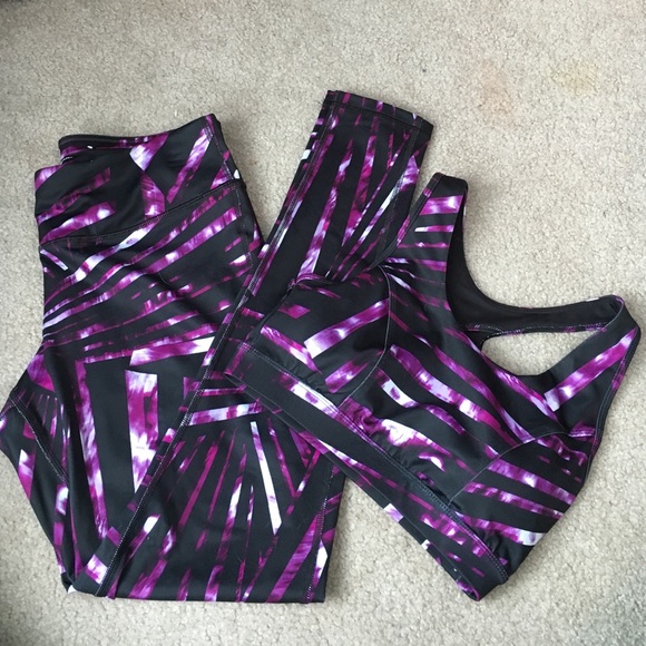Purple workout shorts