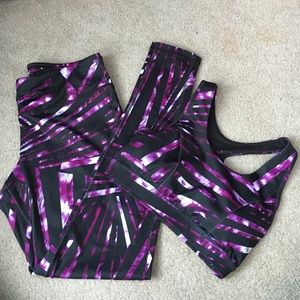 Purple workout shorts