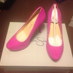Jessica Simpson Jasmin T HOT SHOT PINK MICROSUEDE