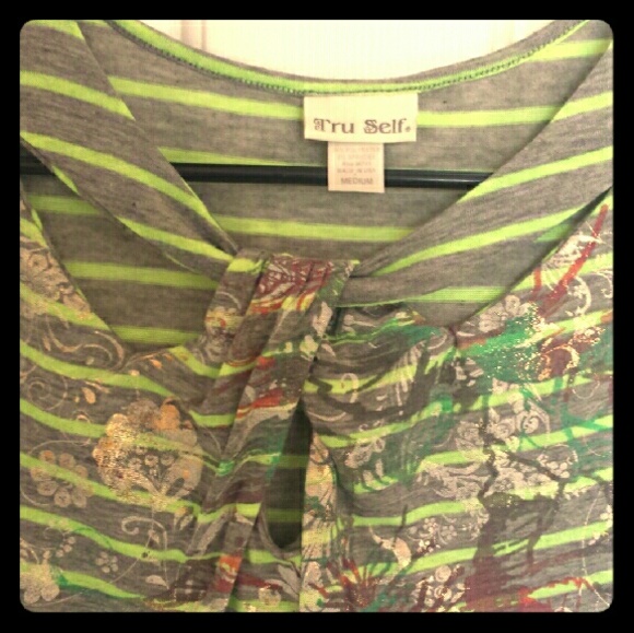 Bright top with cut outs