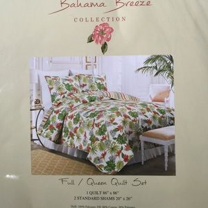 Bahama breeze spring floral quilt full / Queen