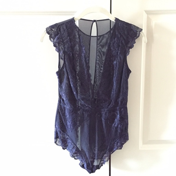 Lace Navy BodySuit - Small - Picture 3 of 4