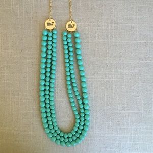 Long Beaded Turquoise Vineyard Vines Necklace