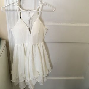 White skater dress