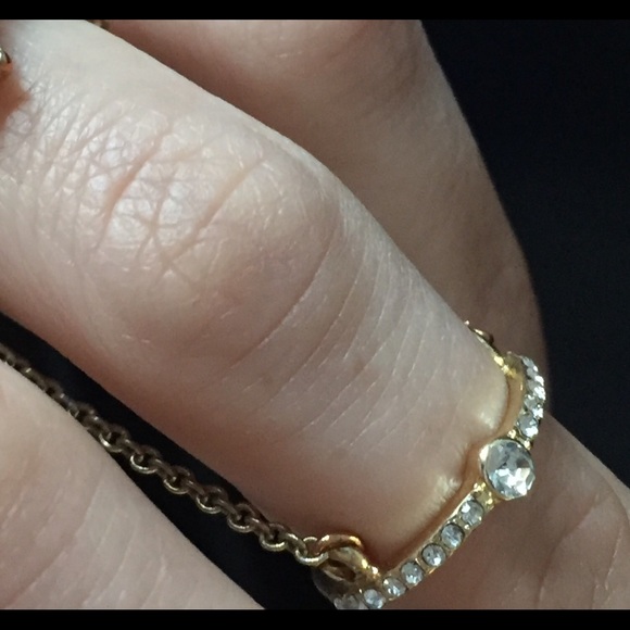 Midi Ring Phalanx Slave Ring Swarovski Crystals - Picture 4 of 4