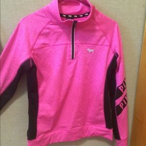 NWOT VS Pink half zip-up (size MED)