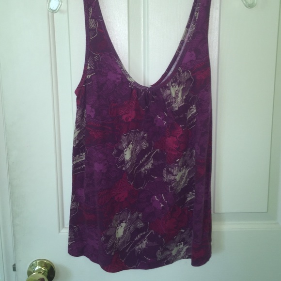 Low cut purple tank