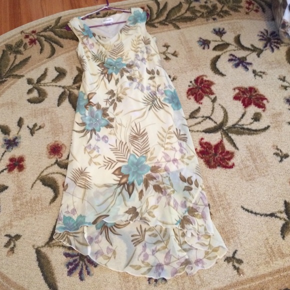 Hi low hem lined dress