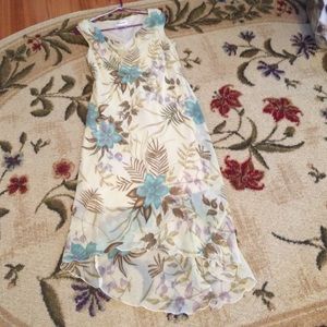 Hi low hem lined dress