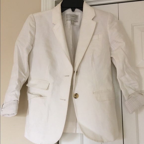 JCrew Schoolboy White Blazer