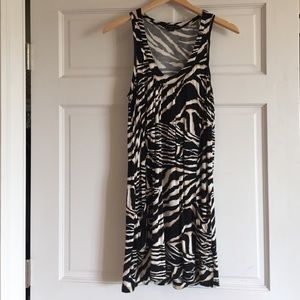 Forever 21 Gold Zebra Print Tank Dress Medium M