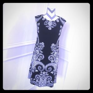 💼👠Black & White Paisley Dress👠💼