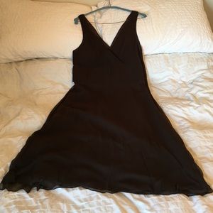 Jcrew double V-neck silk chiffon dress