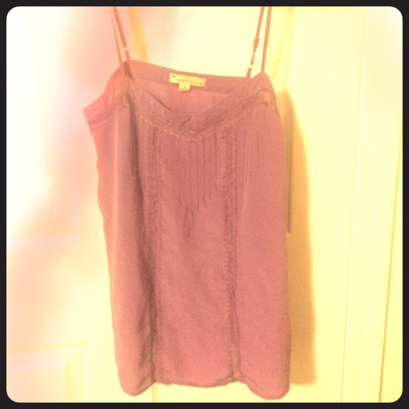 Purple tank top with lace detailing