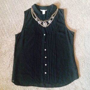 🚫🚫SOLD🚫🚫 Sheer H&M Black Blouse