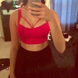 Red crop top