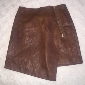 Brown envelope skirt