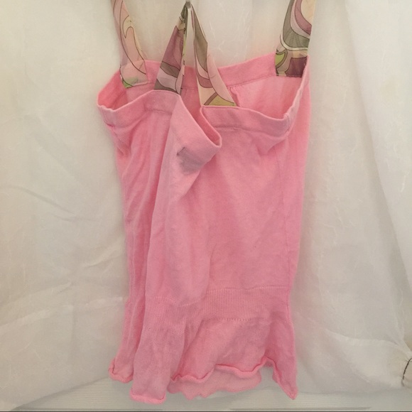Pink tank with paisley print straps - Picture 2 of 3