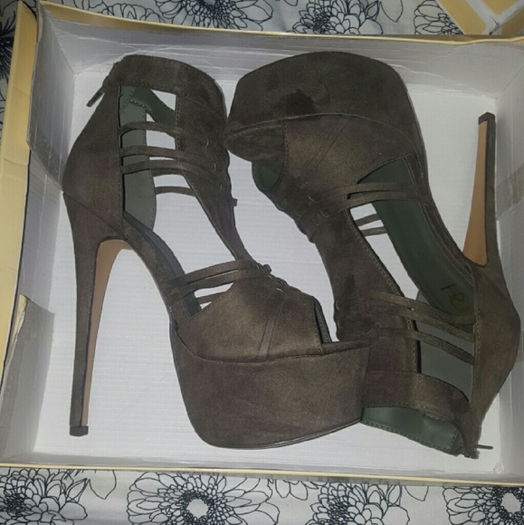 Olive green heels
