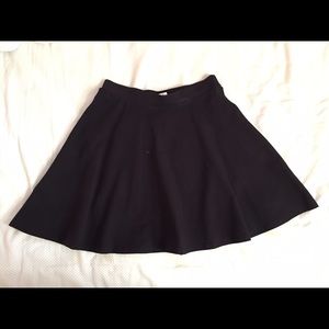 Plain black skater skirt