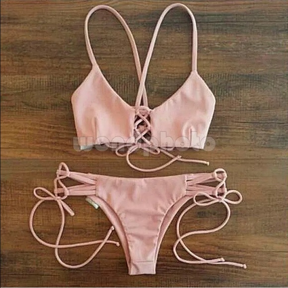 pink bathing suit