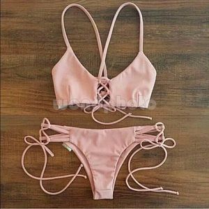 pink bathing suit