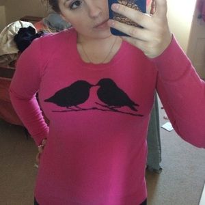 Pink Bird Sweater