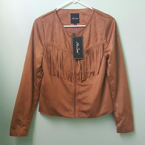 Suede Tassle Fringe Jacket