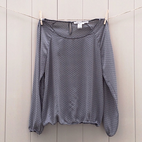 Gray  Blue  Blouse