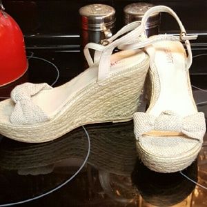 Cream & Brown Wedges