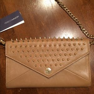 Tan studded Rebecca Minkoff cross body